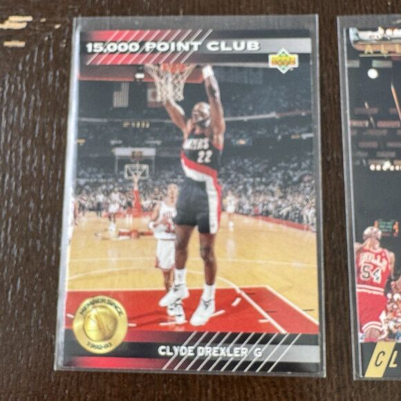 Clyde Drexler 12 Card Lot Trail Blazers Hornets NBA Basketball 2x HOF Dream Team - Picture 2 of 12